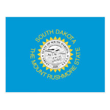 SOUTH DAKOTA FLAG POST CARD