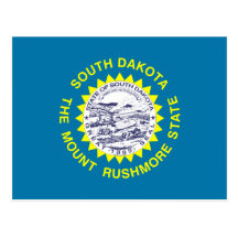 South Dakota Flag Post Card