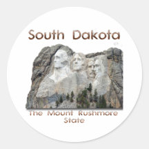South Dakota Mount Rushmore Round Sticker