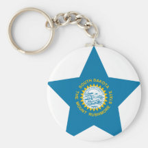 South+Dakota Star Keychains