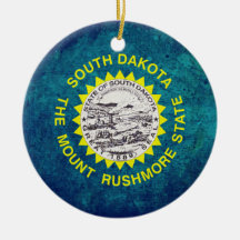 South Dakotan Flag Christmas Tree Ornaments