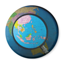 South east Asia in focus magnets