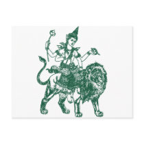 SOUTH EAST ASIAN SITTING BUDDHA ON LION POST CARD