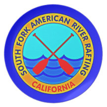 South Fork American River Rafting California Party Plate