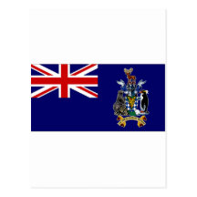 South Georgia South Sandwich Islands Flag Postcards
