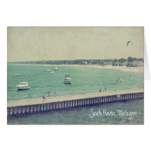 South Haven Michigan Lake Michigan Greeting Card