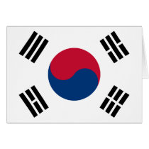 South Korea Flag Greeting Card