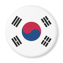 South Korea Flag Fridge Magnets