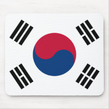 South Korea Flag Mousepads