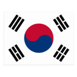 South Korea Flag Postcards