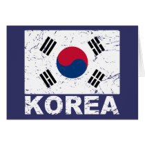 South Korea Vintage Flag Greeting Card