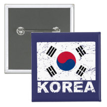 South Korea Vintage Flag Pins