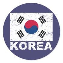 South Korea Vintage Flag Sticker
