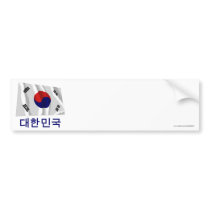South Korea Waving Flag with Name in Korean
