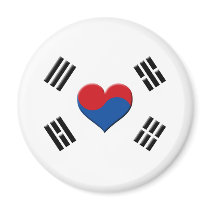 South Korean Heart Fridge Magnets