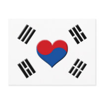 South Korean Heart Post Cards