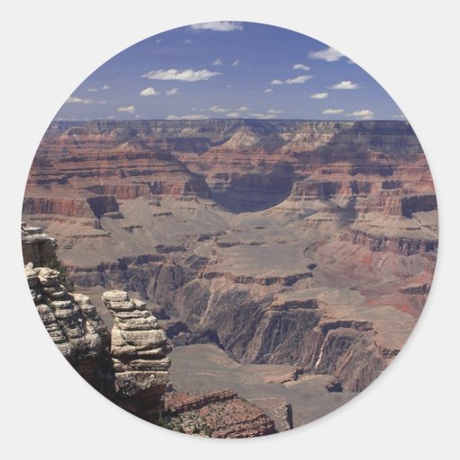 South Rim Of The Grand Canyon In Arizona Round Stickers