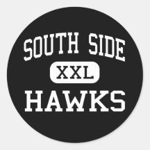 South Side - Hawks - High - Jackson Tennessee Round Stickers