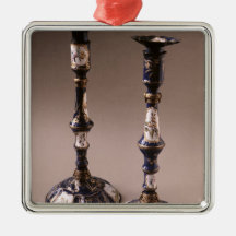 South Staffordshire pair of candlesticks, c.1765 Christmas Ornament