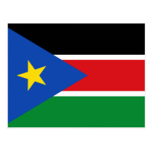 south sudan flag post cards