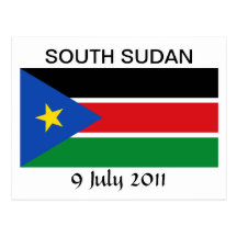 South Sudan National Flag Postcards