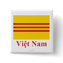 South Vietnam Flag with Name in Vietnamese