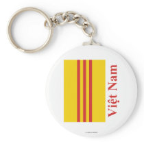 South Vietnam Flag with Name in Vietnamese