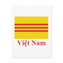 South Vietnam Flag with Name in Vietnamese
