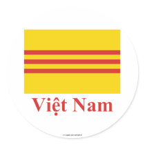 South Vietnam Flag with Name in Vietnamese