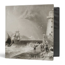 South Wall Lighthouse with Howth Hill binders