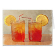 Southern Anniversary  Sweet Tea for Two Greeting Cards