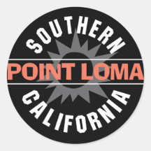 Southern California - Point Loma Round Stickers