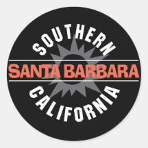 Southern California - Santa Barbara Round Sticker