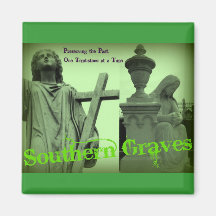 Southern Graves Goes Green Refrigerator Magnet