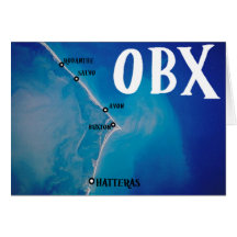Southern OBX map Greeting Card
