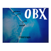 Southern OBX map Postcard