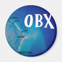 Southern OBX map Refrigerator Magnets