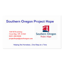 Southern Oregon Project Hope Business Cards