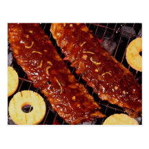 Southern style spareribs postcard
