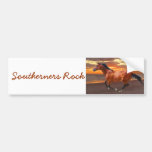 Southerners Rock horse sunrise Bumper Sticker