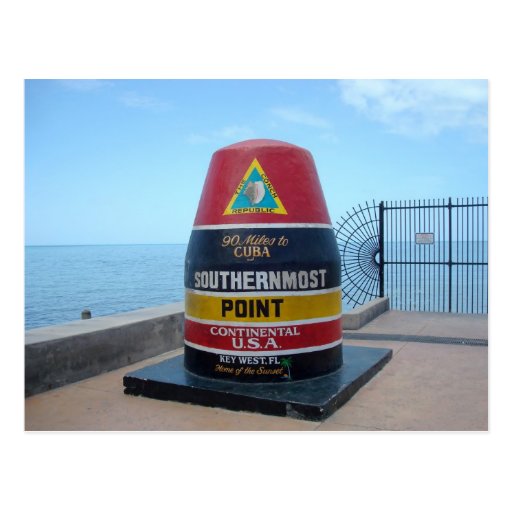 Southernmost Point Buoy Key West Florida Postcard