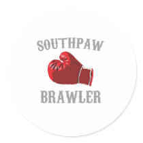 southpaw brawler round sticker