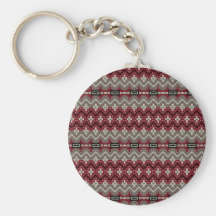 Southwest in Maroon and Grey Key Chains