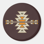 Southwest Indian Design-Brown Fridge Magnet