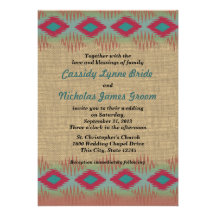 Southwest Pattern Wedding Card