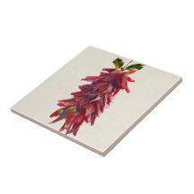 Southwest Ristra Mistletoe Ceramic Tile