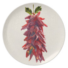 Southwest Ristra Mistletoe Party Plates