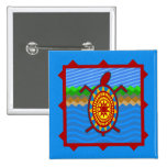 Southwestern Sea Turtle Scene Buttons