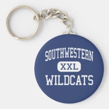 Southwestern - Wildcats - High - Hazel Green Key Chain