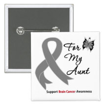 SOUTIEN de CANCER DU CERVEAU de ma tante Pin's Avec Agrafe